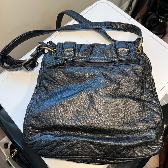 Ampere Black Crossbody Saddle Purse - Picture 5 of 6